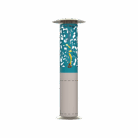 Bemaßung:<br />
Ø 700 mm x H 2100 mm